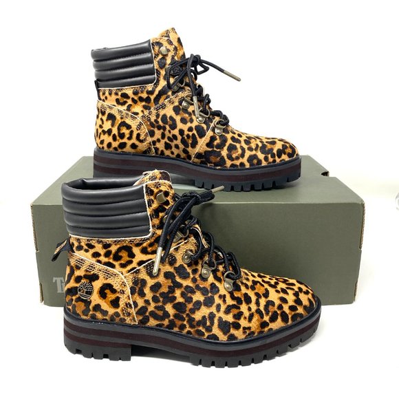 Timberland WOMEN Size TB 0A2GCR V24 LONDON SQUARE MID HIKER Brown Leather Boots - Picture 6 of 10